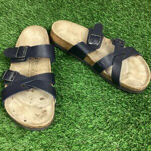 Birkenstock Birki's Triple Strap Sandal Dark Blue L9/M7